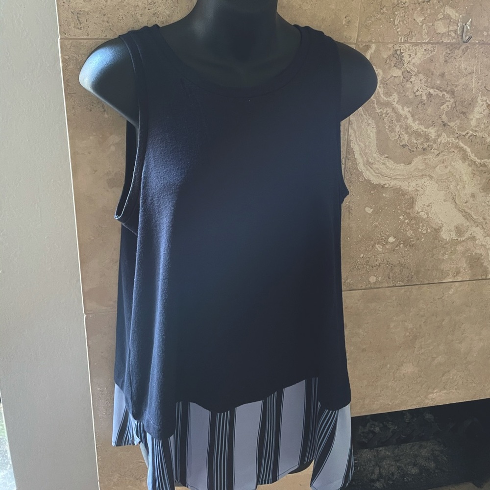 Ann Taylor Loft Navy Blue Sleeveless Tank Top